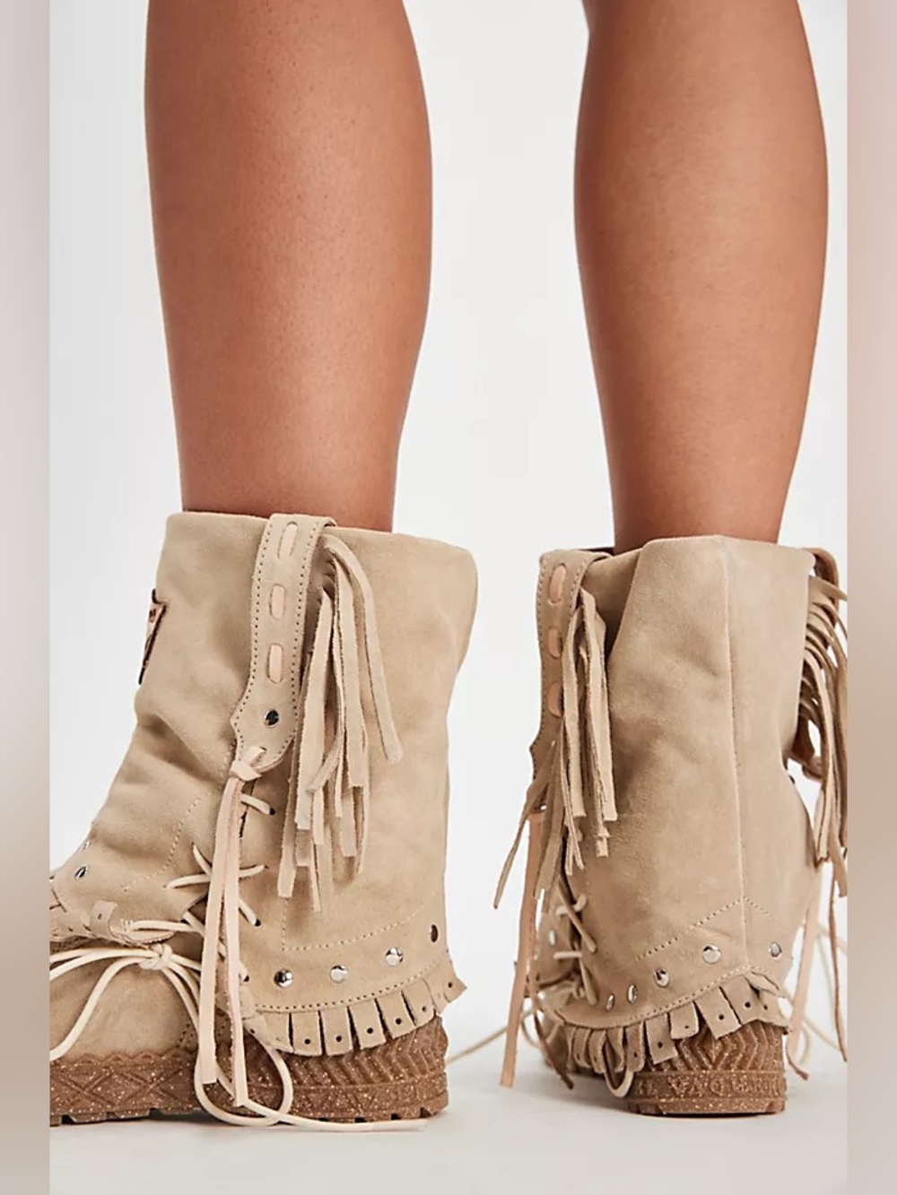 Free People El Vaquero Festival Foldover Mocc Boots NEW Size EU 37 - Picture 2 of 9